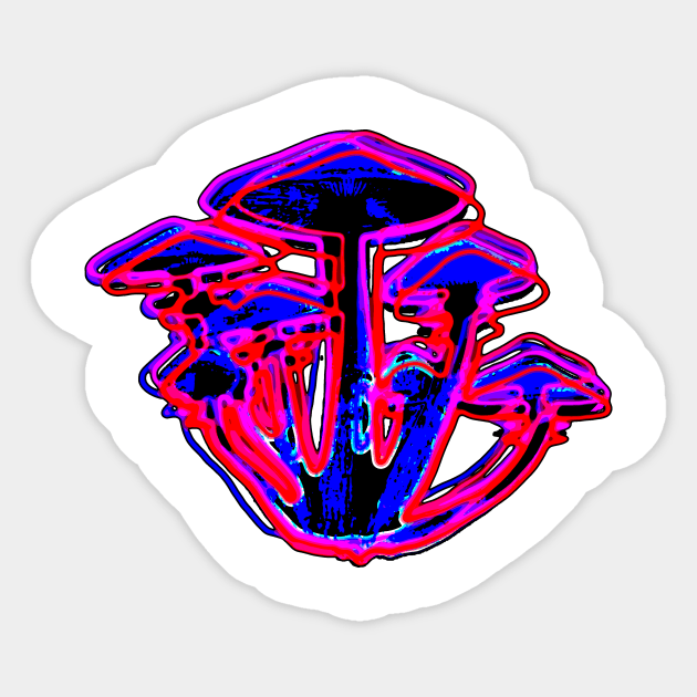 Trippy Shrooms Sticker by GrimDork